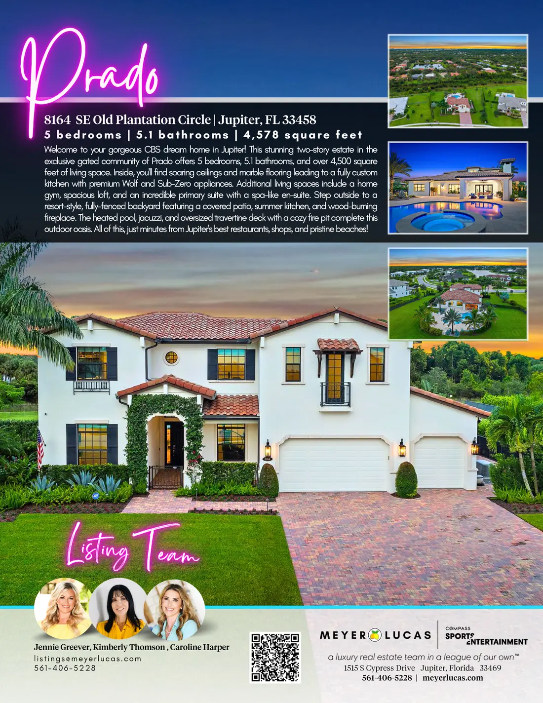 Prado listing slick, front